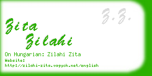 zita zilahi business card